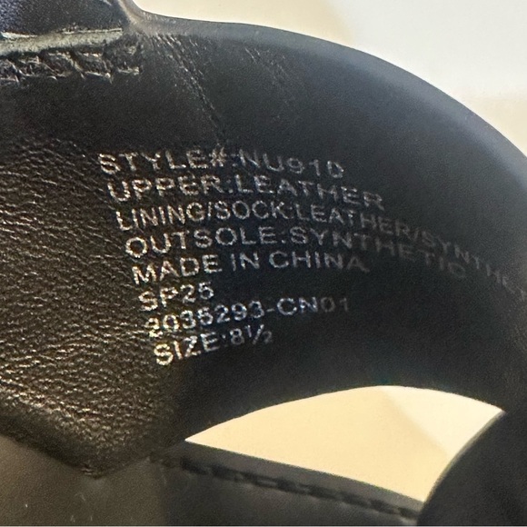 Madewell Tuley Crossover Sandal Black Leather Gold Studs Slingback - Picture 9 of 9